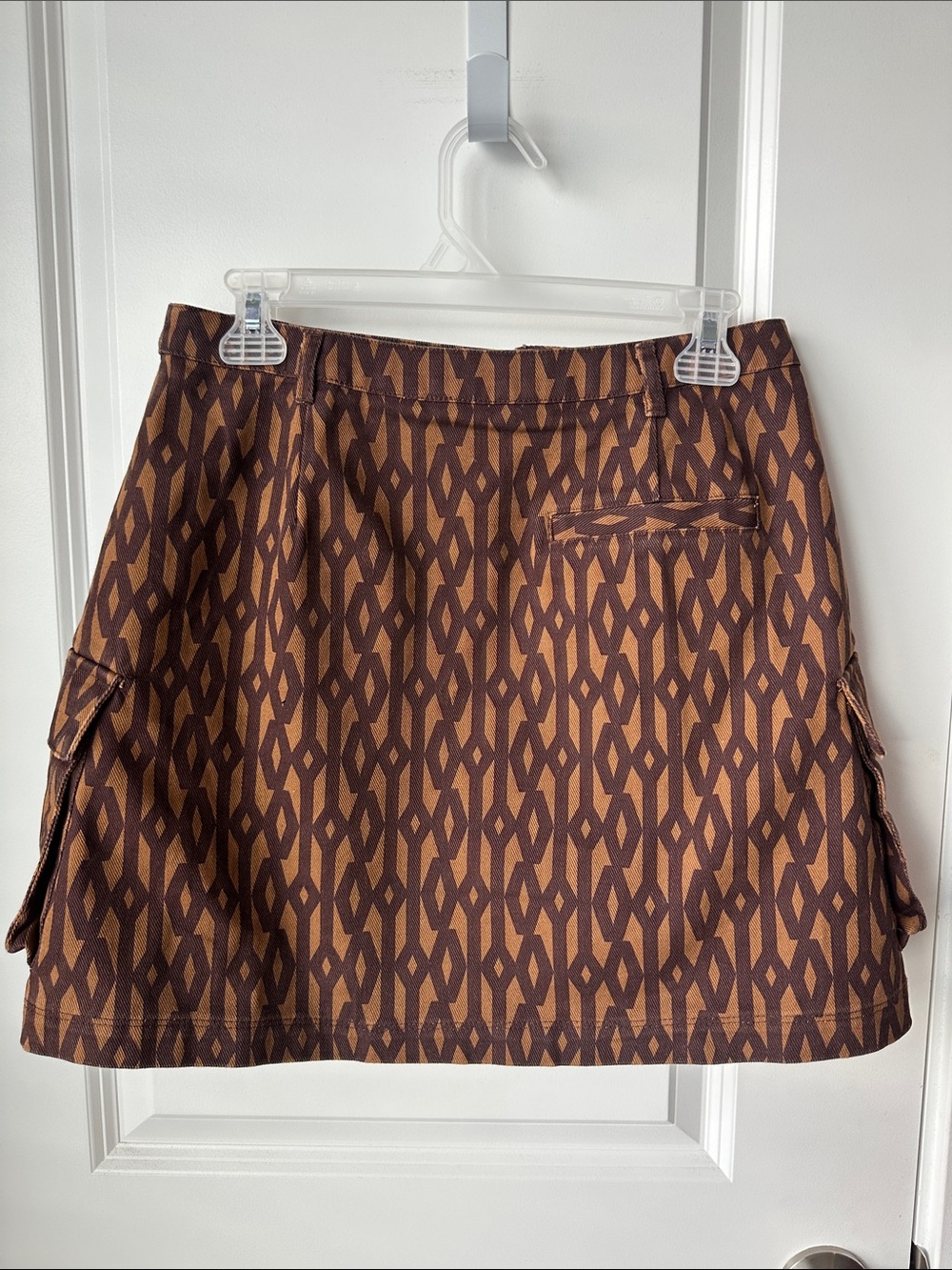 Ivy Park x Adidas Brown Geometric Print Cargo Mini Skirt - Picture 3 of 3
